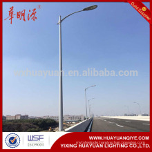 outdoor round steel street lighting post with supports